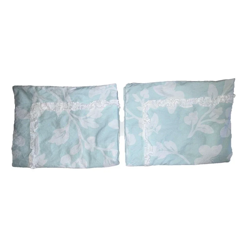 Simply Shabby Chic Kids Green Butterfly Ruffle Pillow Shams Set Of 2 Standard